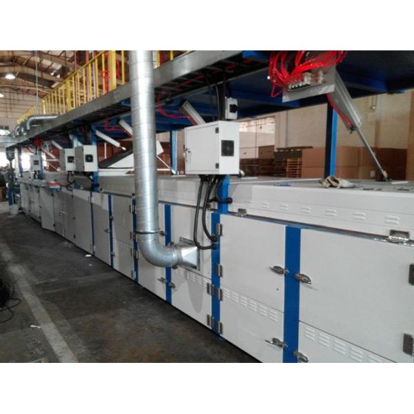 濕簾成型、固化段